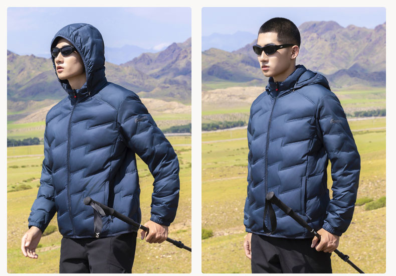 Pure color couple light down jacket H09-79811A