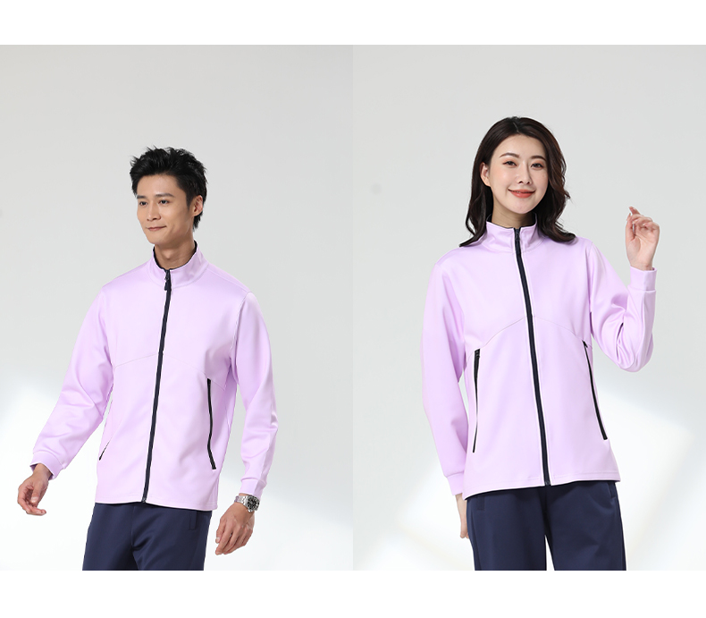 Outdoor sports leisure solid color zipper jacket couple models 110-947