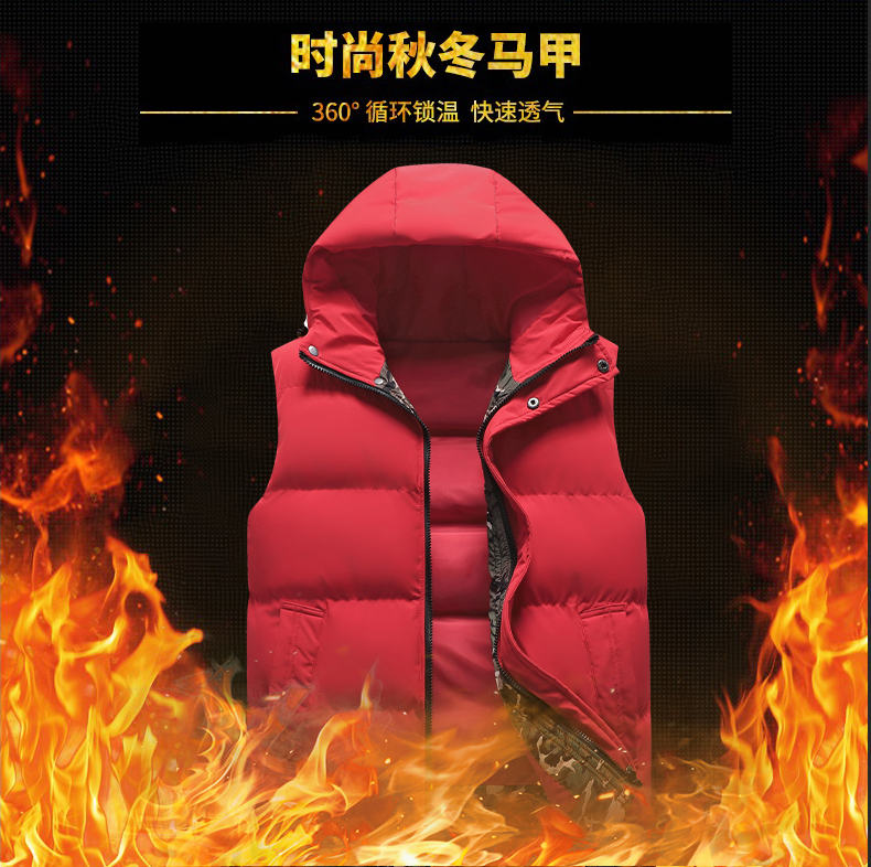 Autumn and winter warm camouflage hooded cotton vest for men and women KL-AS2599