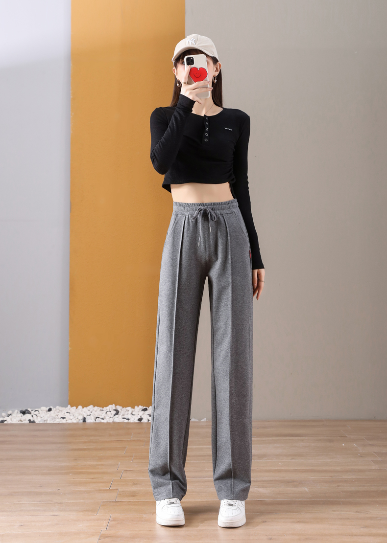 Autumn and winter solid color wide-leg casual trousers for women G32-CR6611