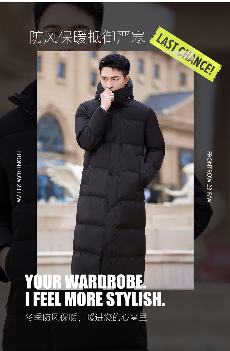 Autumn and winter warm down coat long men style DY7-2327A men style