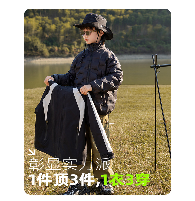 Three-in-one down liner jacket 220-D23587 children