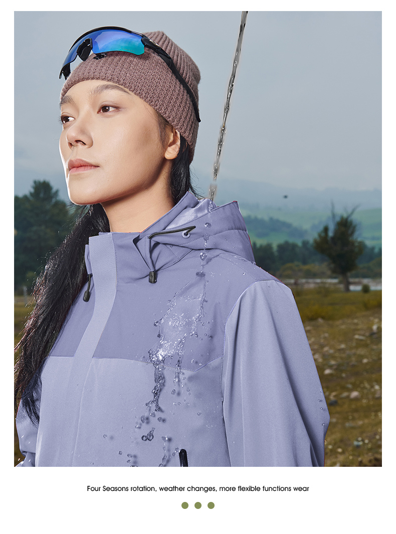 Graphene heat-collecting lotus leaf water-repellent jacket with cotton and one-piece jacket for women H09-LW79660