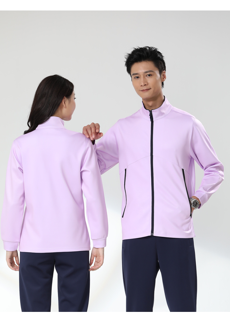 Outdoor sports leisure solid color zipper jacket couple models 110-947