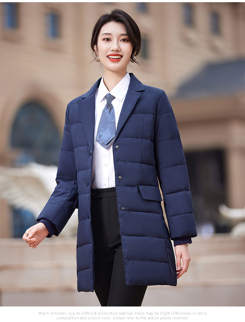 Lapel Thickened Down Cotton Jacket Mid-Length Women Model DY7-253 Women Model