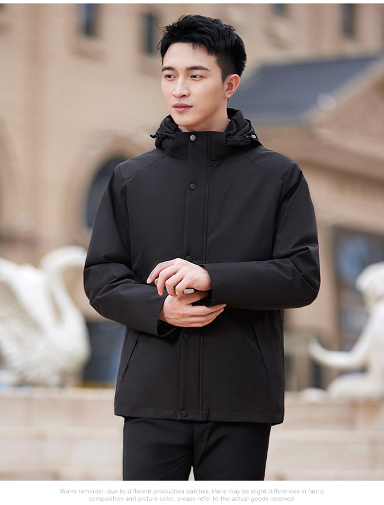 Autumn and winter warm detachable liner coat two-piece suit men DY7-2325A cotton coat men