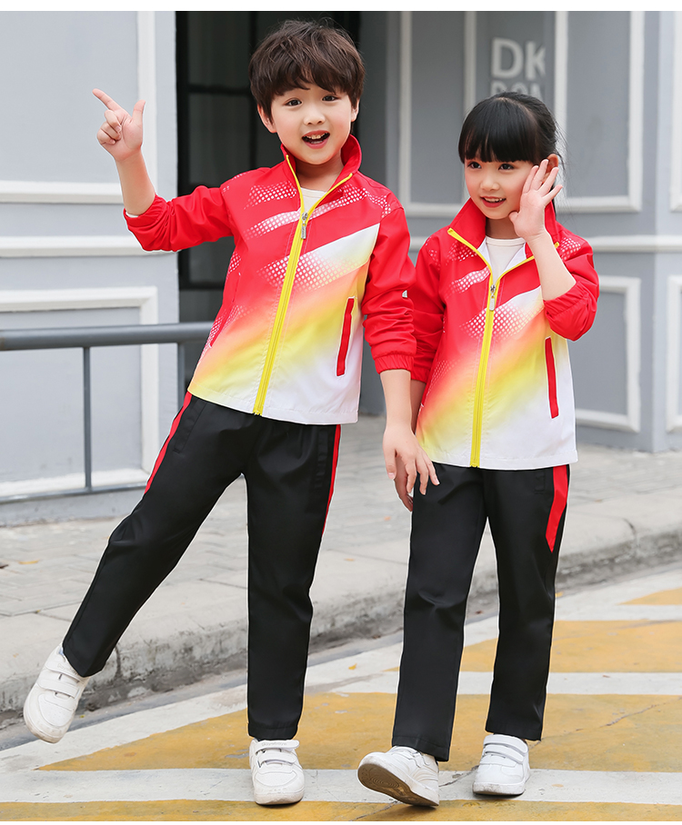 Comfortable outdoor leisure long-sleeved zipper suit parent-child style KH2-553-8819 cardigan suit