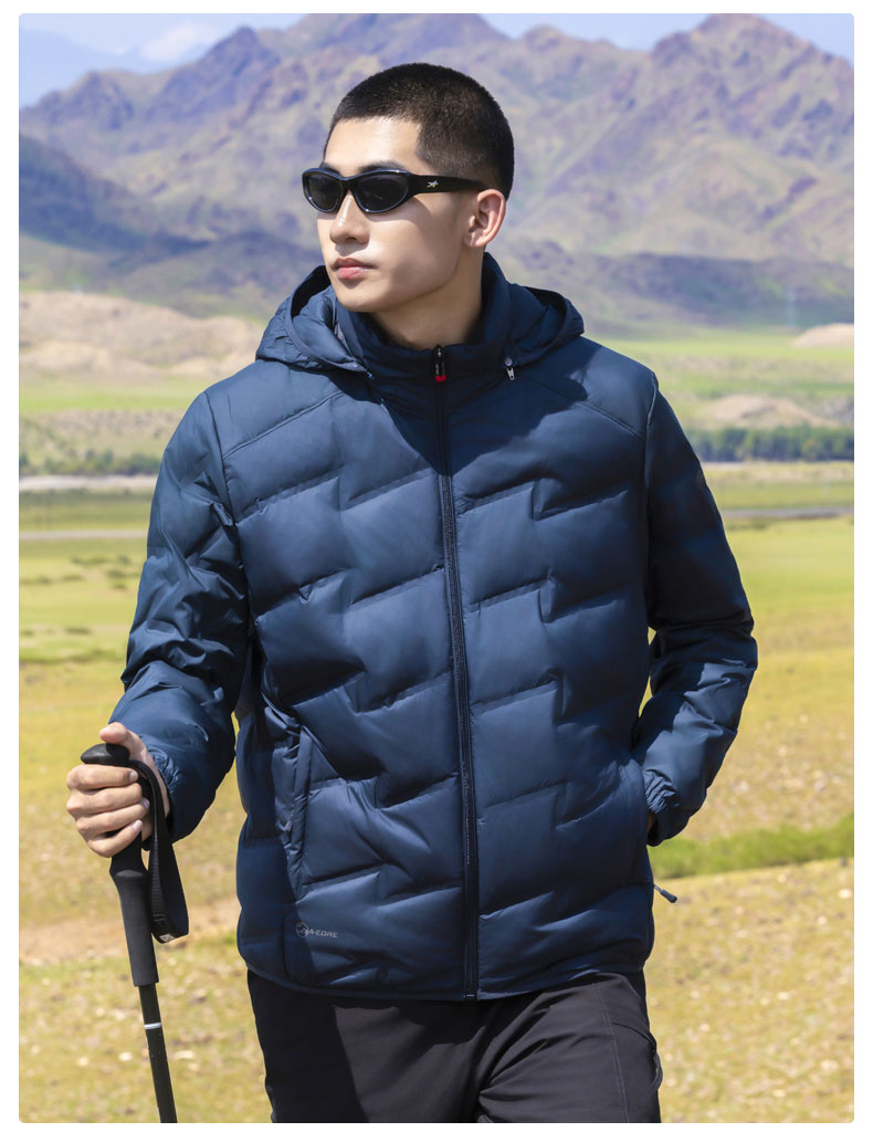 Pure color couple light down jacket H09-79811A