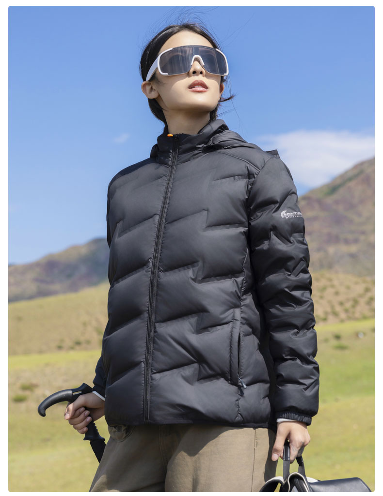 Pure color couple light down jacket H09-79811A