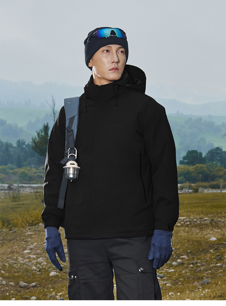 Graphene heat-collecting lotus leaf water-repellent jacket with cotton and one-piece jacket for men H09-LW79659