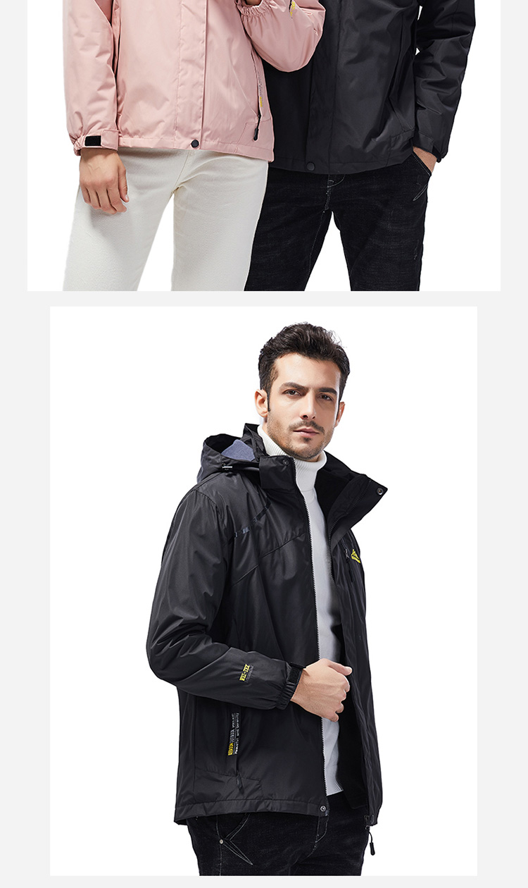 Removable three-in-one two-piece jacket for men KL-1898