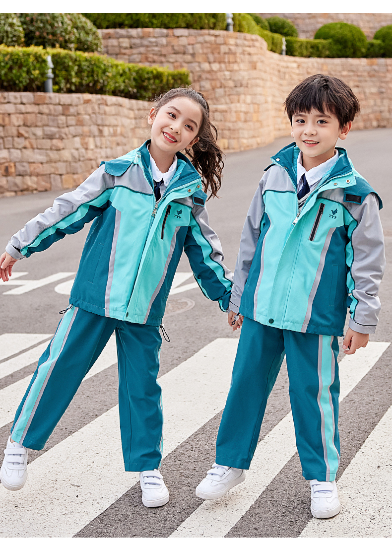 Polar fleece liner removable wear-resistant cold-proof three-in-one jacket for primary and secondary school students and teachers uniforms 894-2193