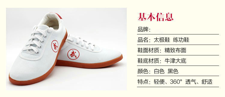 Lightweight, soft and breathable Tai Chi training shoes P04-BW-001