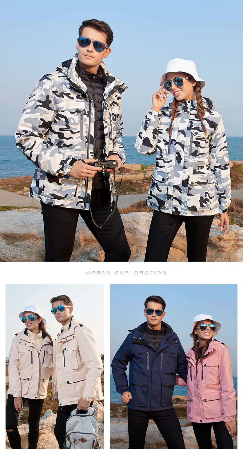 Outdoor down jacket for men and women couples three-in-one two-piece set KF2-6088 down jacket for men