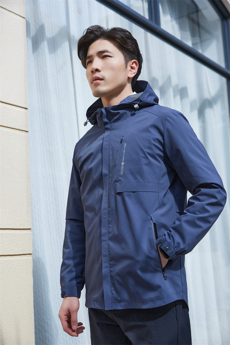 Outdoor hooded mid-length single-layer jacket men top KP1-99785