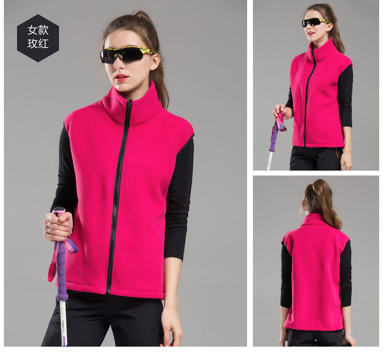 Outdoor warm fleece vest T03-829 women