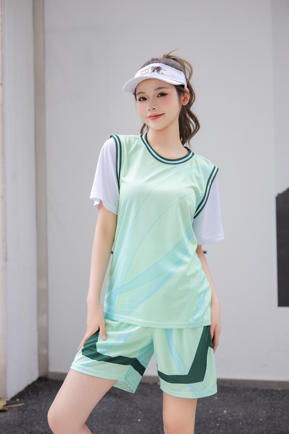 Basketball jacquard sports short-sleeved suit GR1-1302