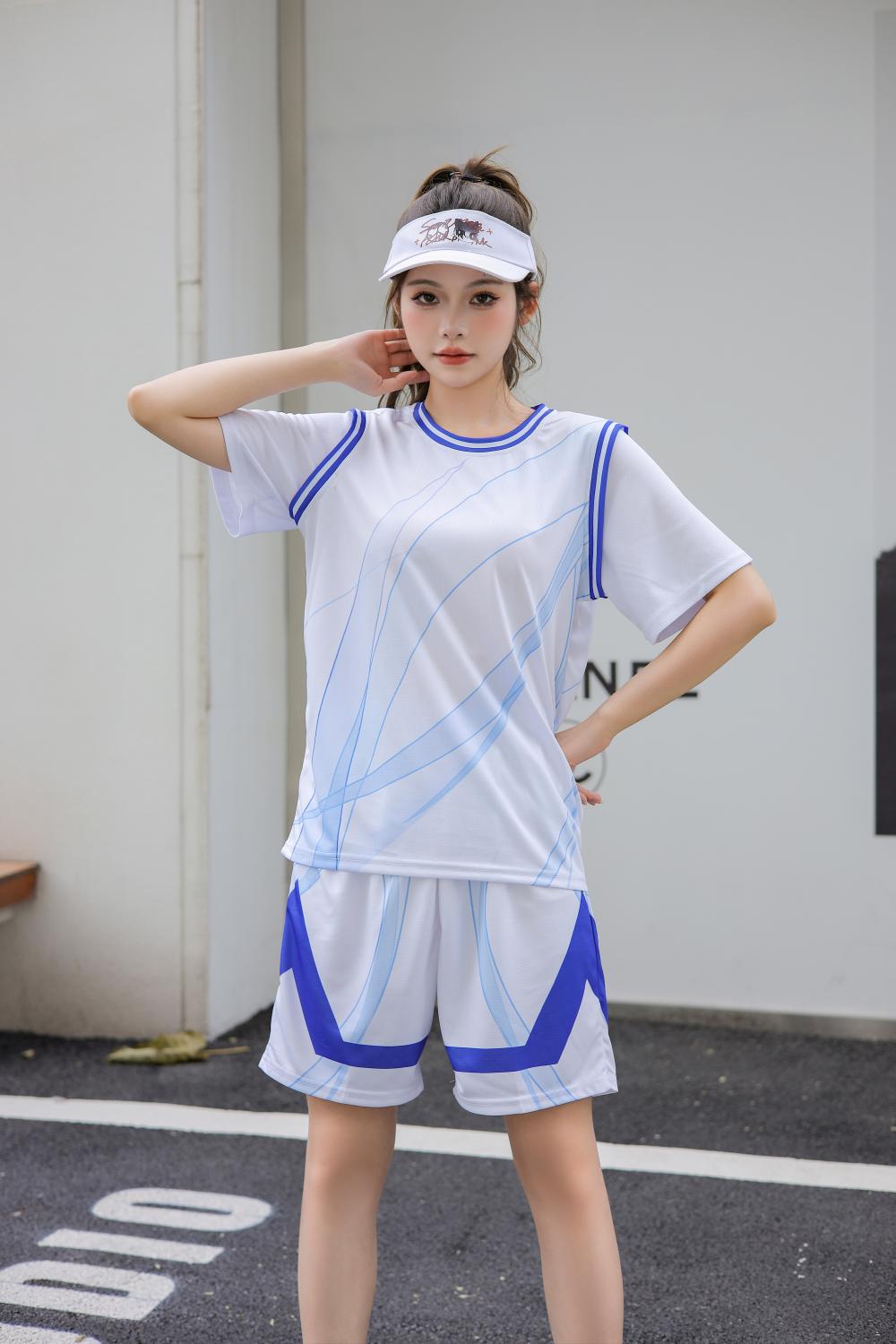 Basketball jacquard sports short-sleeved suit GR1-1302