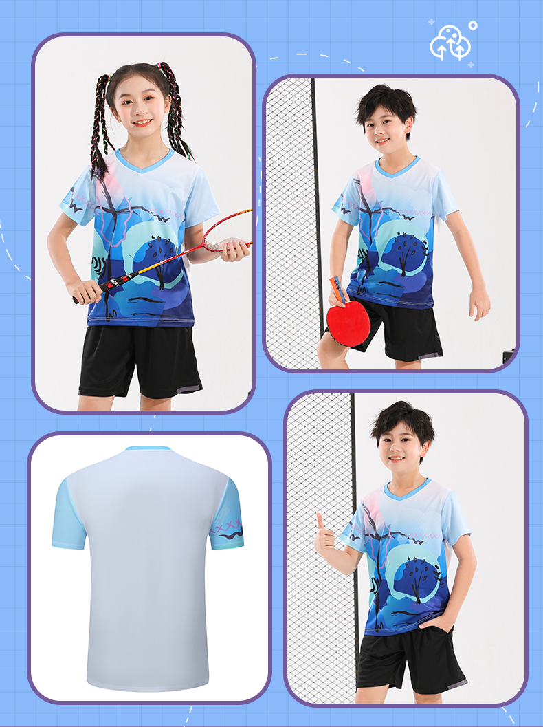 Parent-child outfit table tennis badminton tennis top training suit GR8-8803