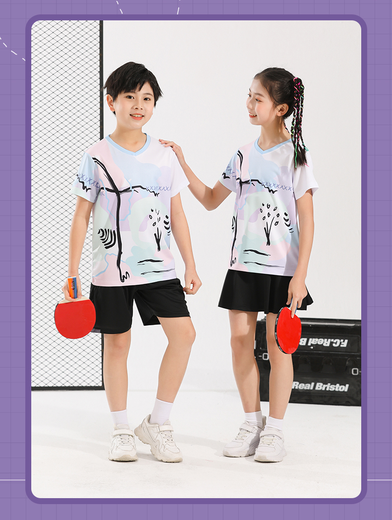 Parent-child outfit table tennis badminton tennis top training suit GR8-8803