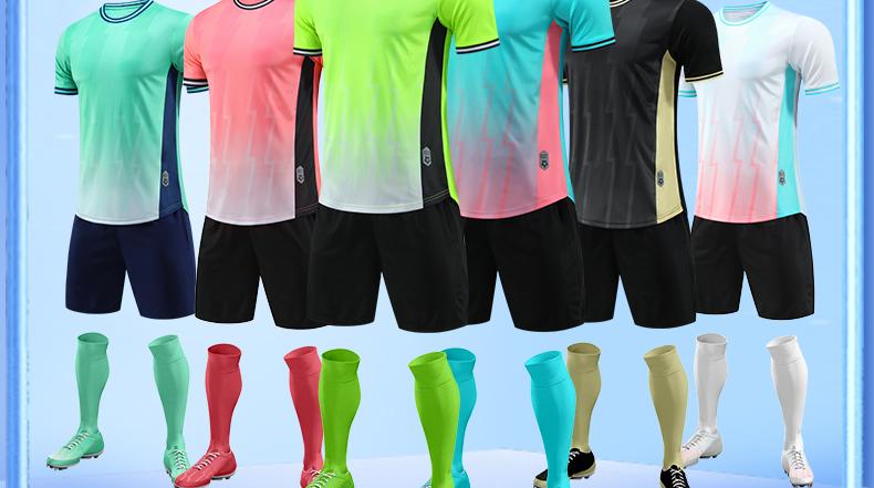 Gradient striped collar football training suit for adults GR4-D8863