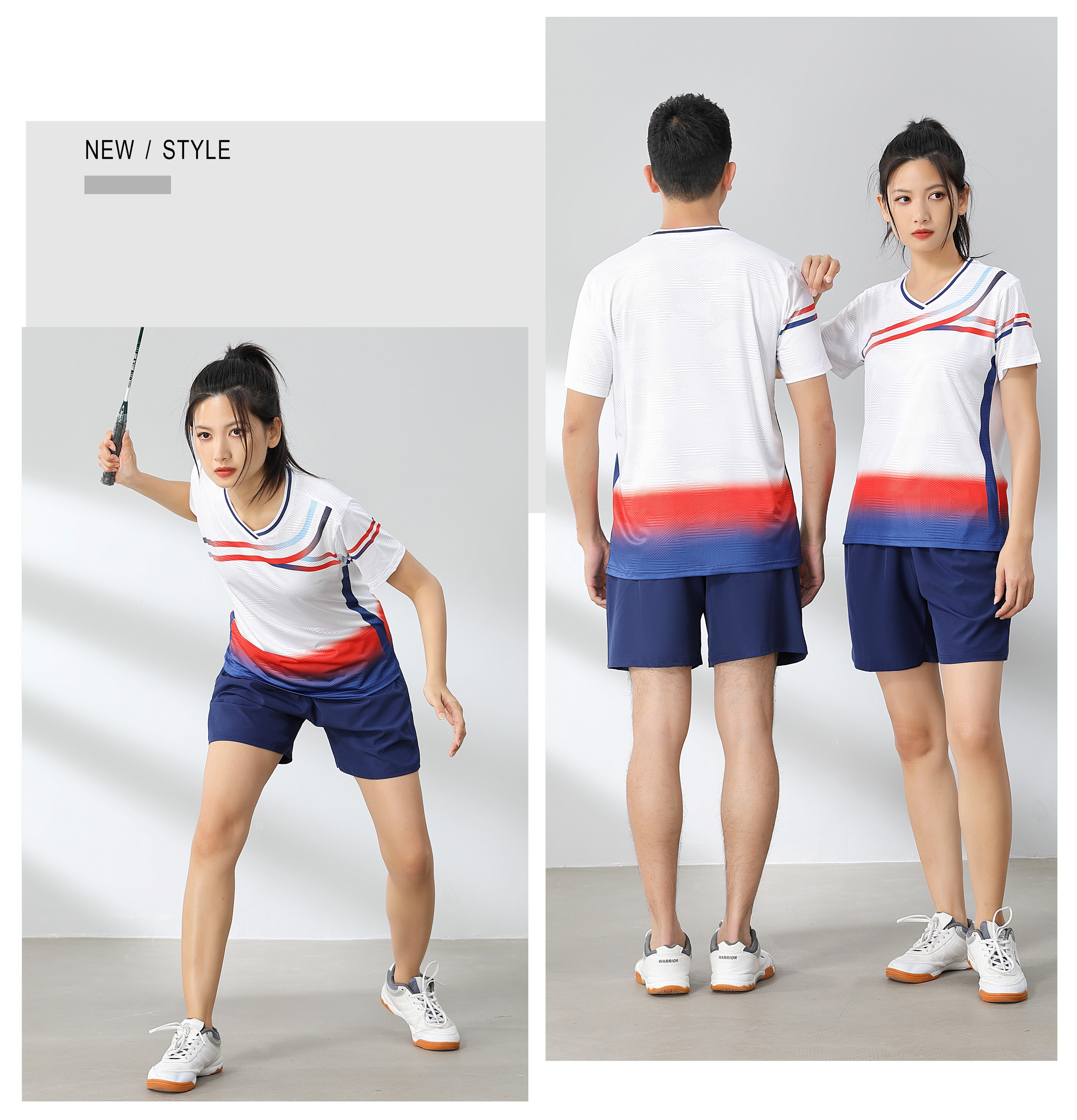 Badminton training suit short-sleeved top 120-1890 for women