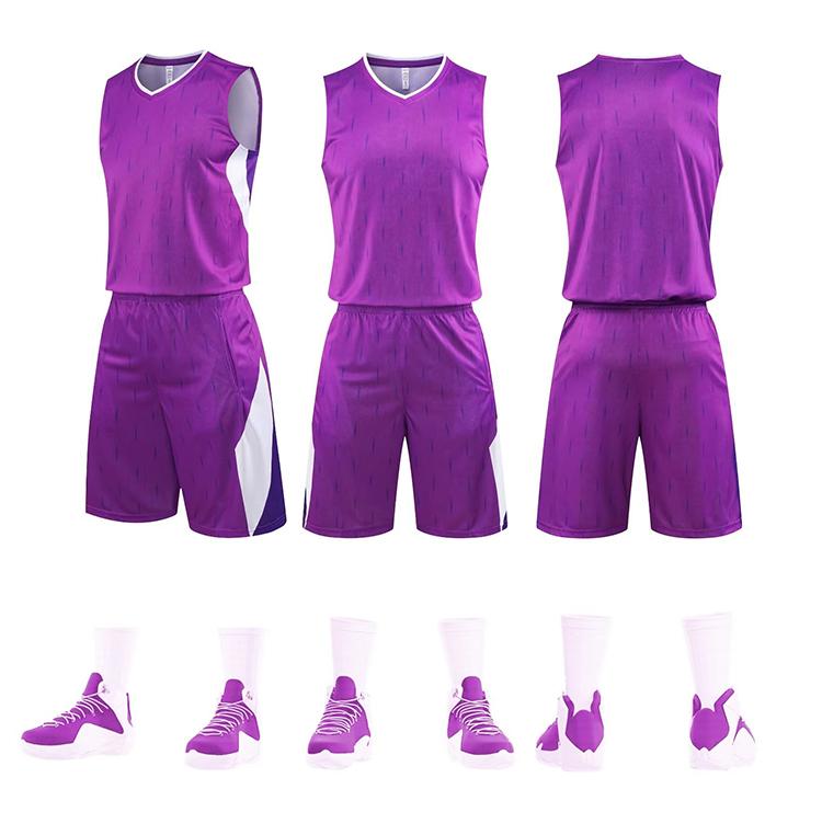 Sweat-wicking breathable multi-color basketball training suit 176-L068