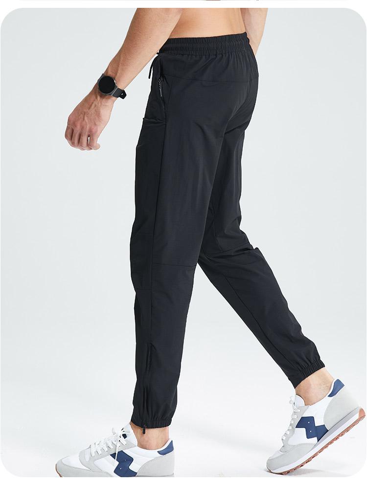 Waterproof thin zipper drawstring zipper pocket sports trousers 214-4114013