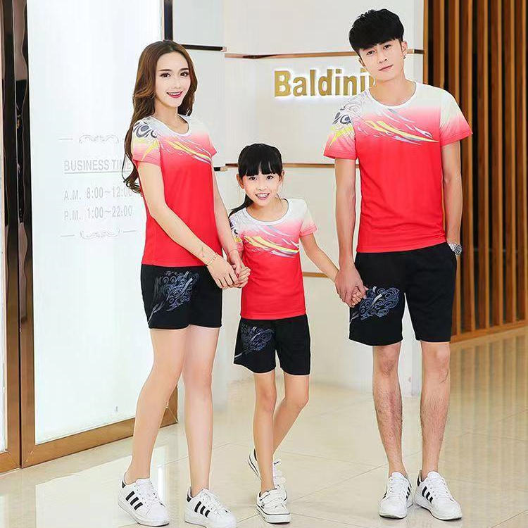 Round neck short sleeve sports summer parent-child suit KI2-1599 round neck men