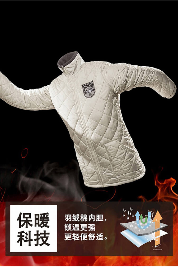 Outdoor windproof warm down cotton liner three-in-one jacket KL-91798