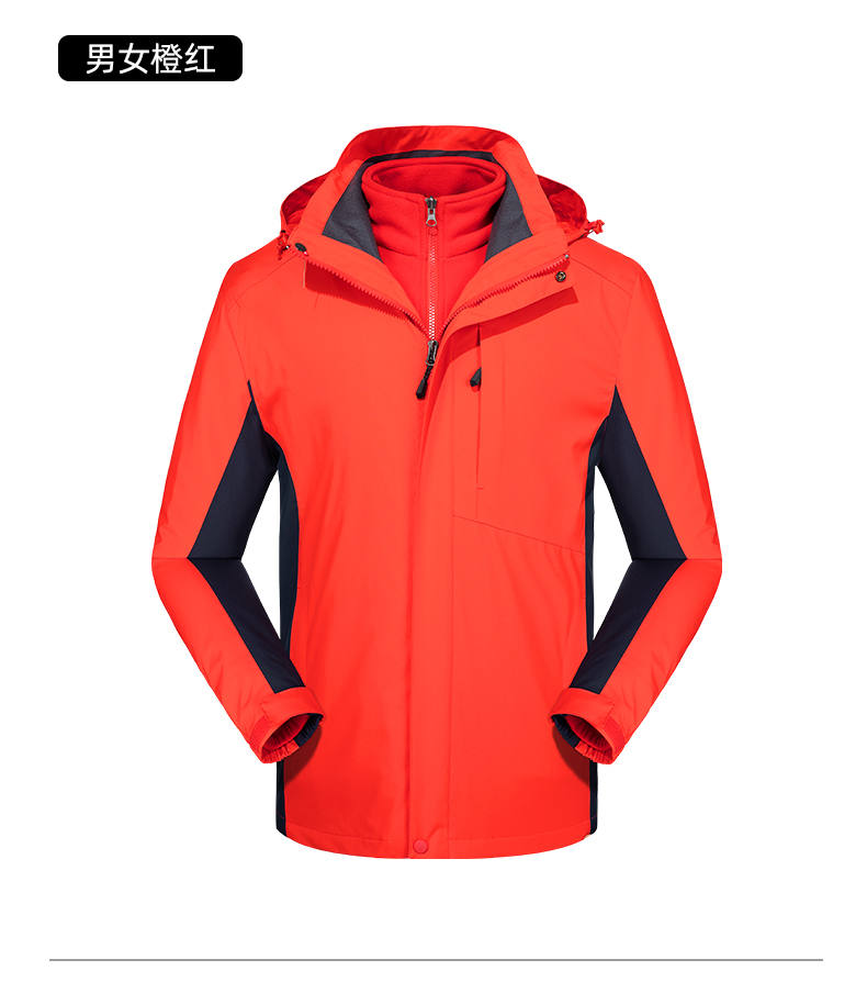 Winter outdoor three-in-one suit fleece liner windproof waterproof thickened jacket men KT2-110819