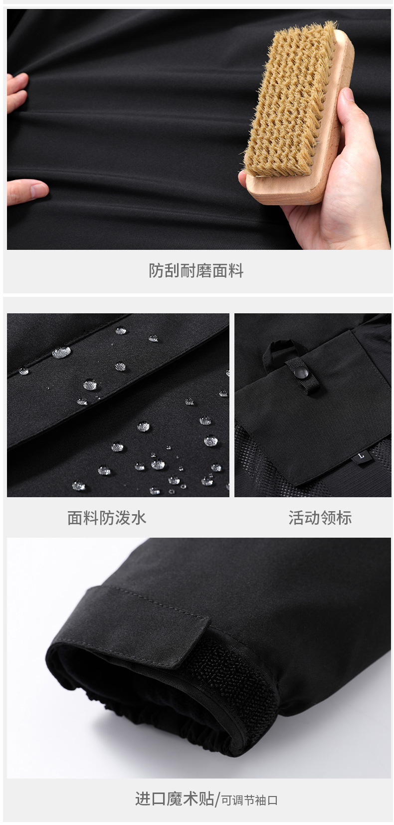 Warm two-piece mink fleece liner three-in-one jacket for men KU-9911 men