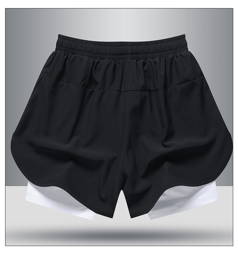 120g four-sided stretch casual sports fake two-piece shorts 176-A2201