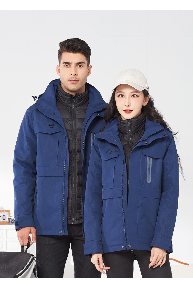 Down lining windproof warm jacket couple style T01-23088