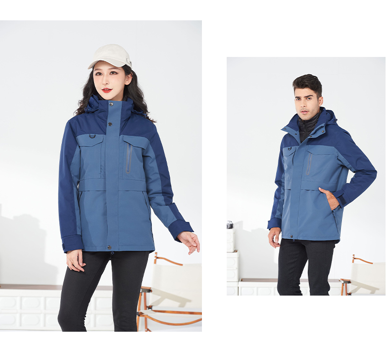 Down lining windproof warm jacket couple style T01-23088