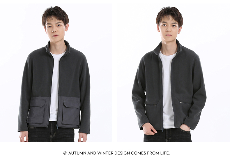 Autumn and winter warm fleece jacket reversible jacket couple style KJ-62201 men