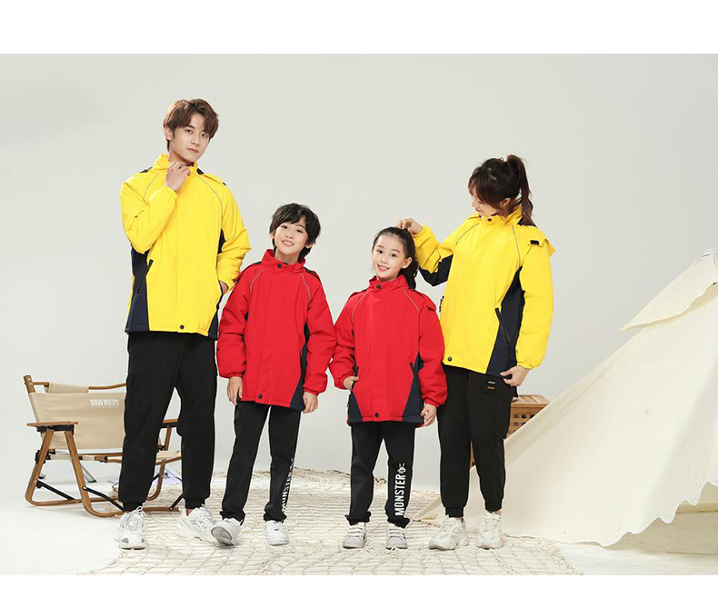 850g matte high elastic polar fleece lining one-piece thickened jacket parent-child style YZ02-026 parent-child style