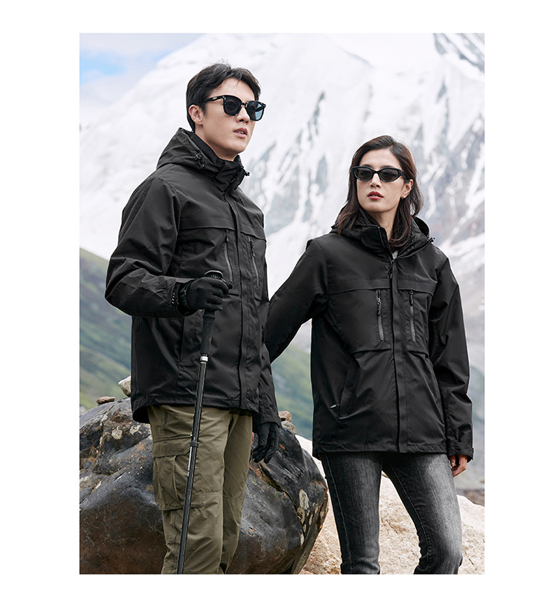 Outdoor mountaineering solid color Austrian velvet liner three-in-one assault jacket P11-8816 Austrian velvet