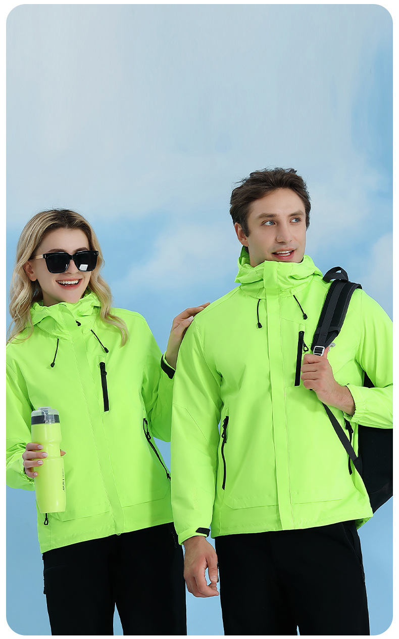 Windproof and waterproof outdoor solid color mountaineering clothing single layer assault jacket men KP1-68061