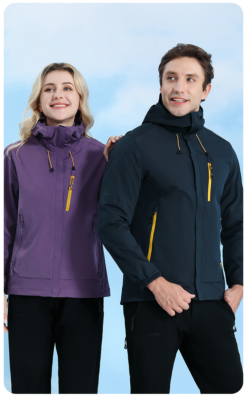 Windproof and waterproof outdoor solid color mountaineering clothing single layer assault jacket female KP1-68062