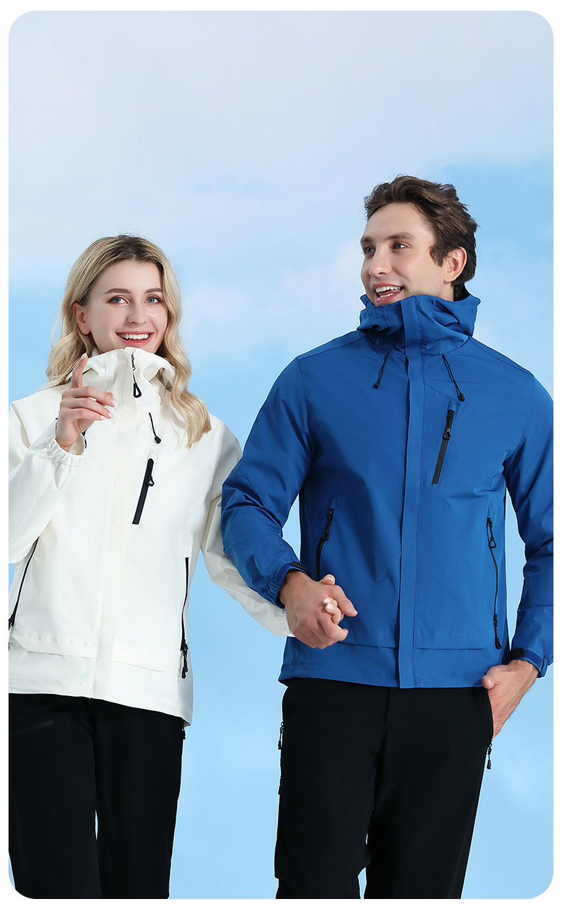 Windproof and waterproof outdoor solid color mountaineering clothing single layer assault jacket female KP1-68062