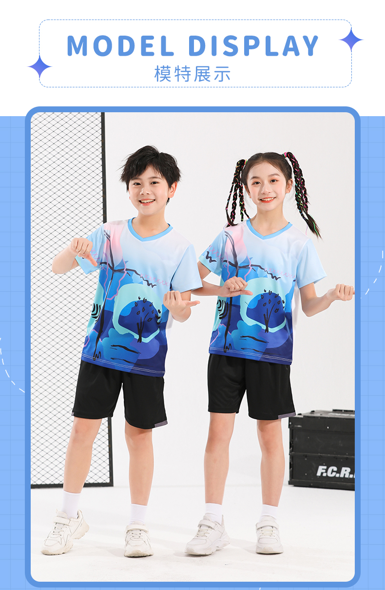 Parent-child outfit table tennis badminton tennis top training suit GR8-8803