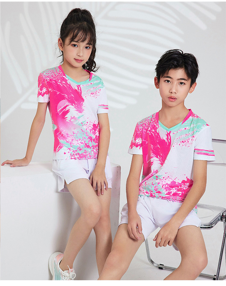 Table tennis, badminton and volleyball new breathable quick-drying sports competition uniform single top GB8-8904 children