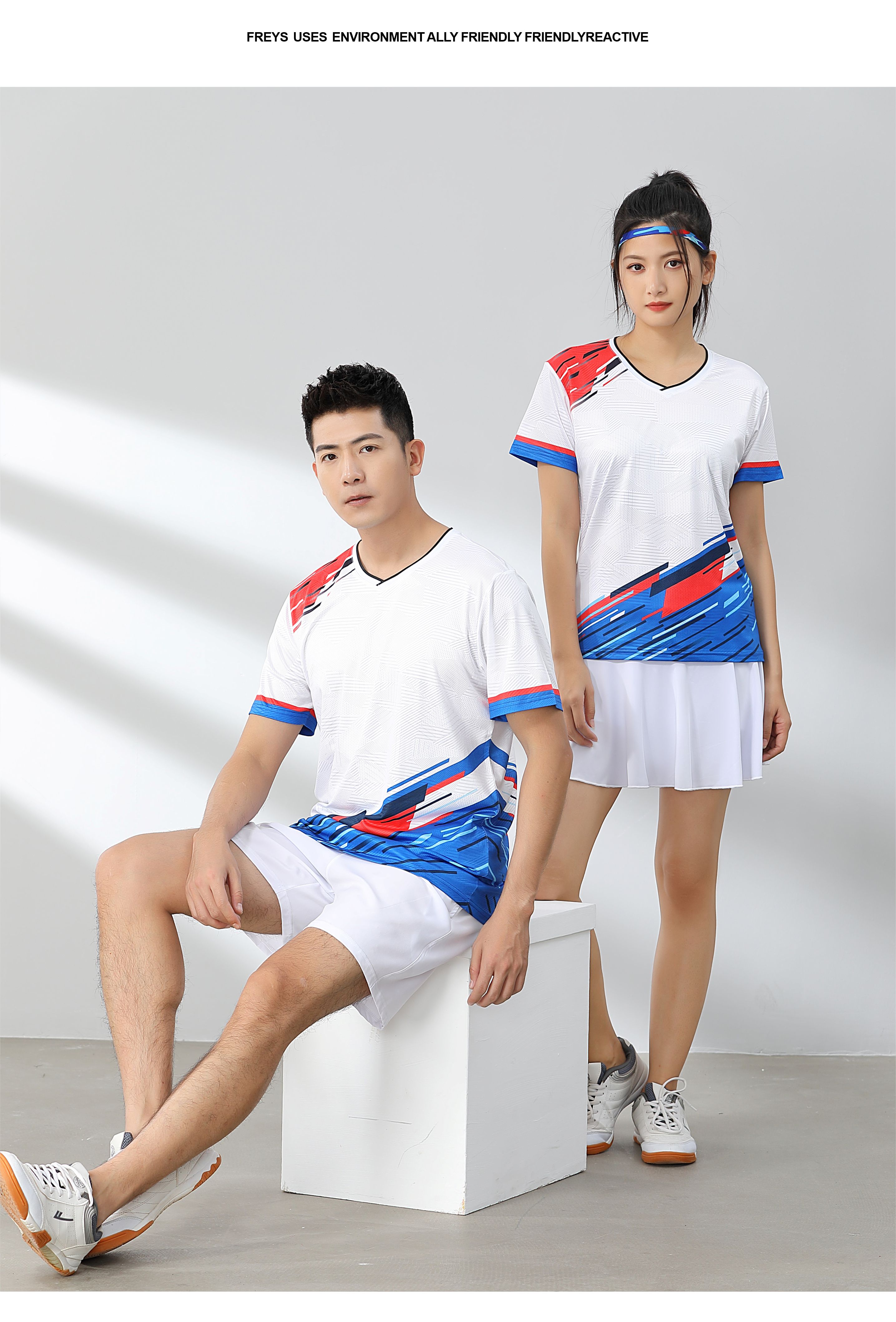 Badminton training suit short-sleeved top 120-1891 for children