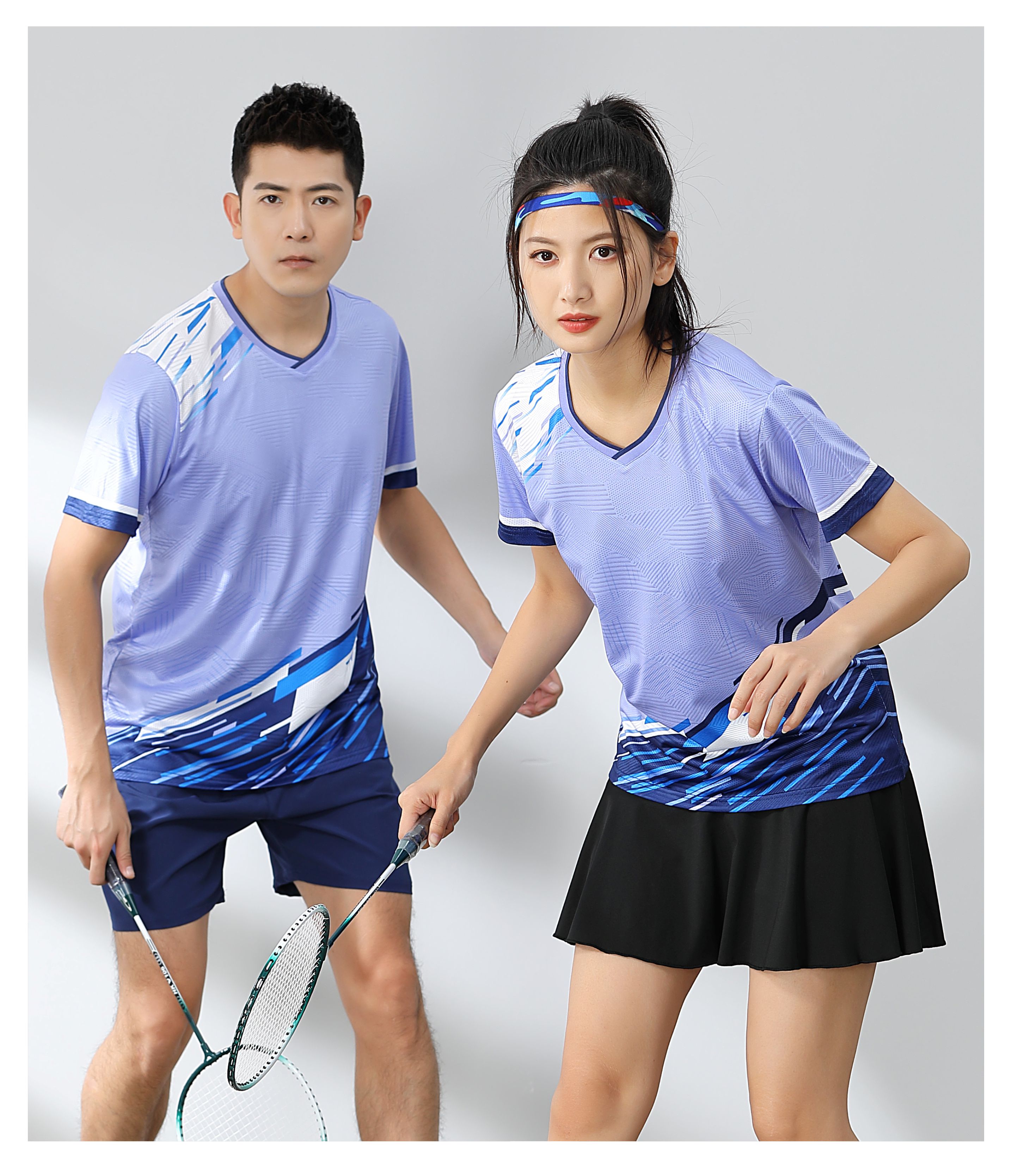 Badminton training suit short-sleeved top 120-1891 for women