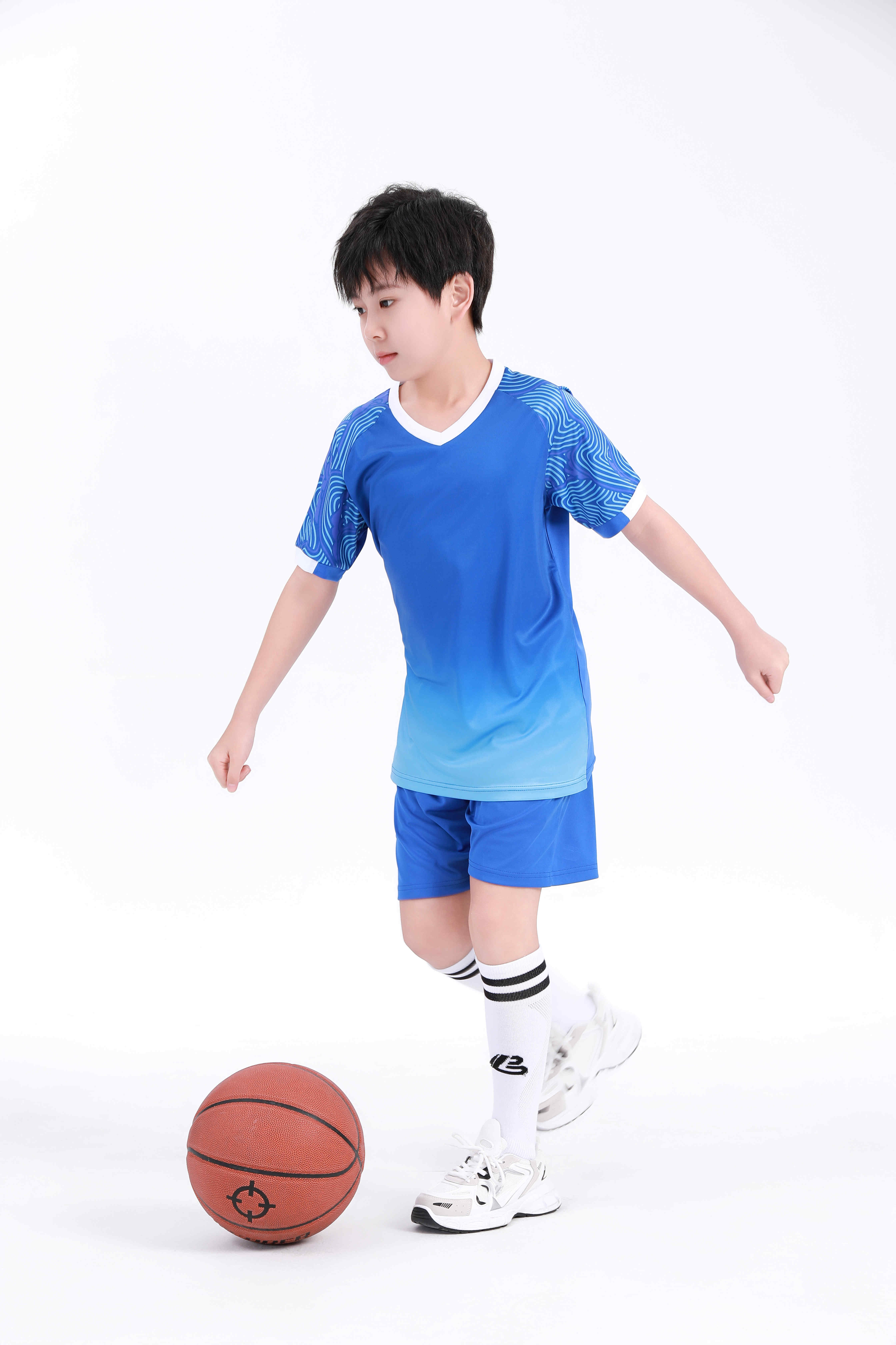 Gradient color football training suit for children GY6-0751