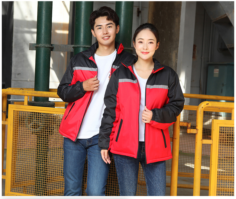 Cold-proof and warm plus velvet one-piece single-layer jacket E01-603