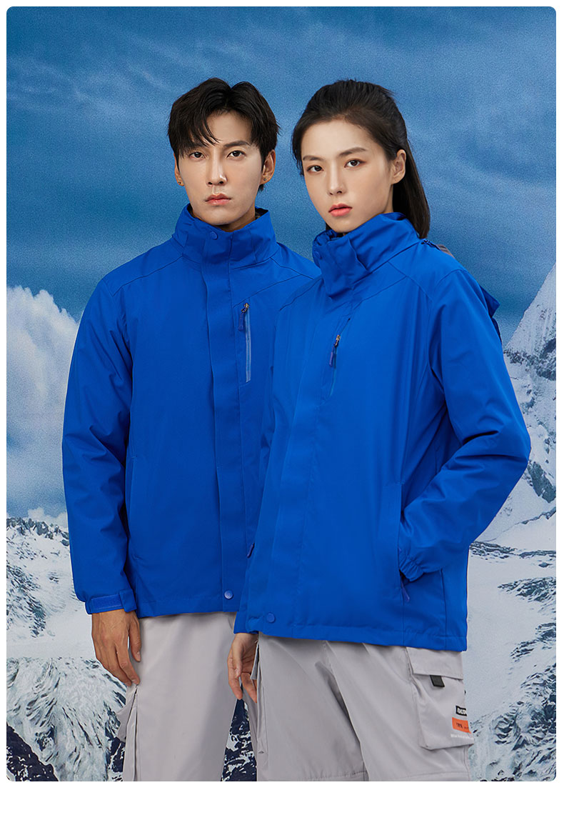 Outdoor windproof and waterproof polar fleece liner three-in-one jacket W01-77