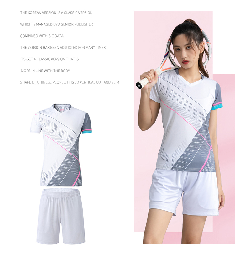 Table tennis, badminton, tennis and volleyball short-sleeved competition training suit GR8-1257 men