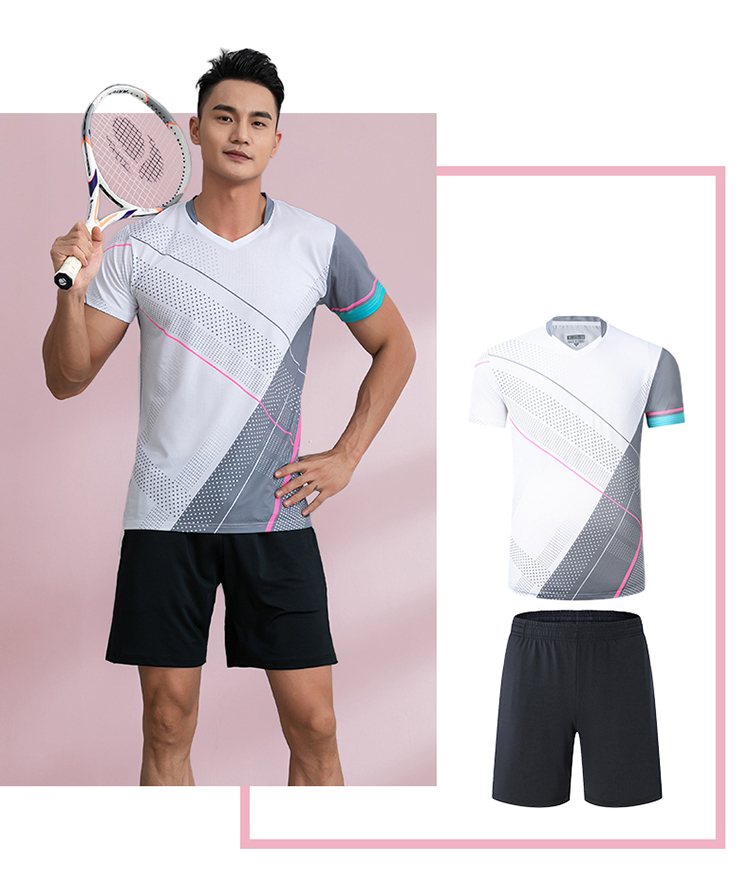 Table tennis, badminton, tennis and volleyball short-sleeved competition training suit GR8-1257 men